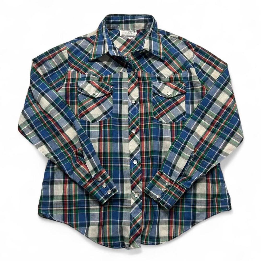 Vintage kmart apparel plaid pearl